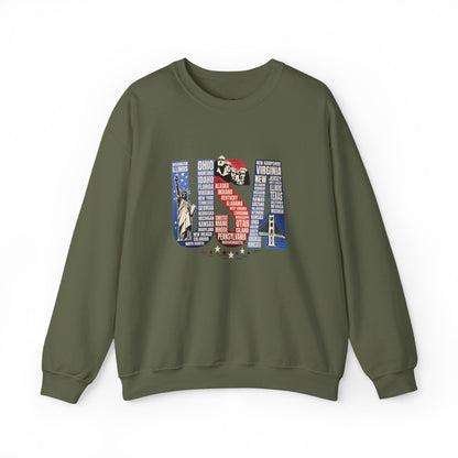 USA States Name Sweatshirt