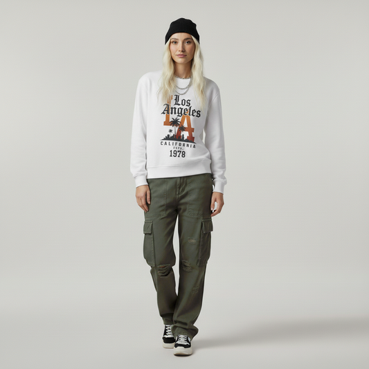 LA Vintage Style Crewneck Sweatshirt